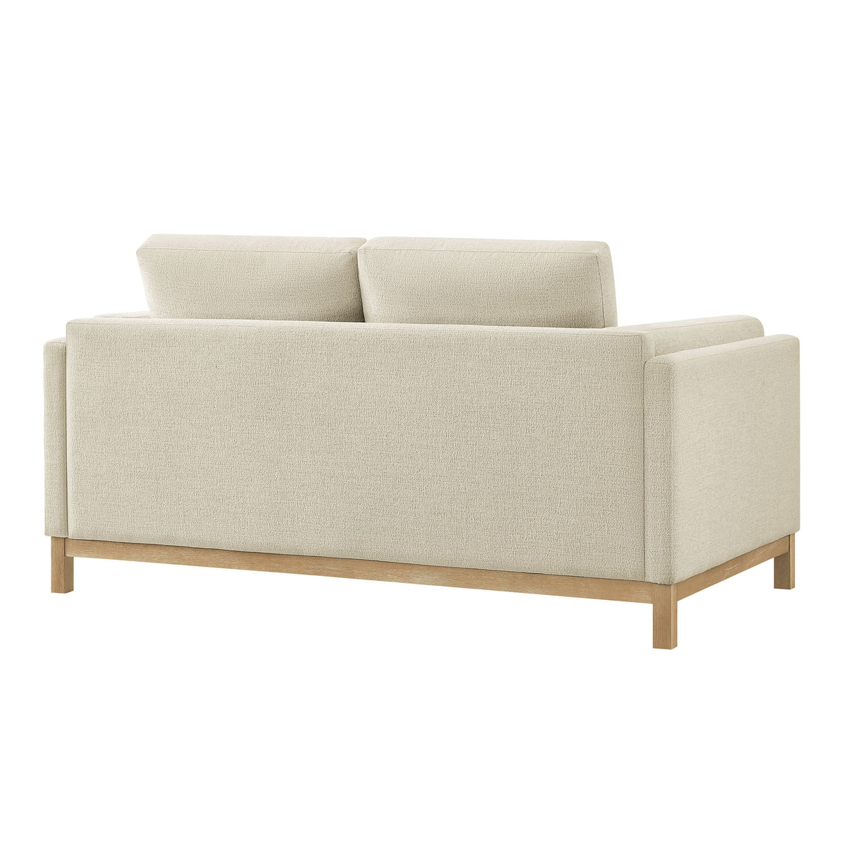 Roscoe 63 Inch Fabric Loveseat by Modway beige textured fabric with light wood legs on Tampa Home & Garden Store