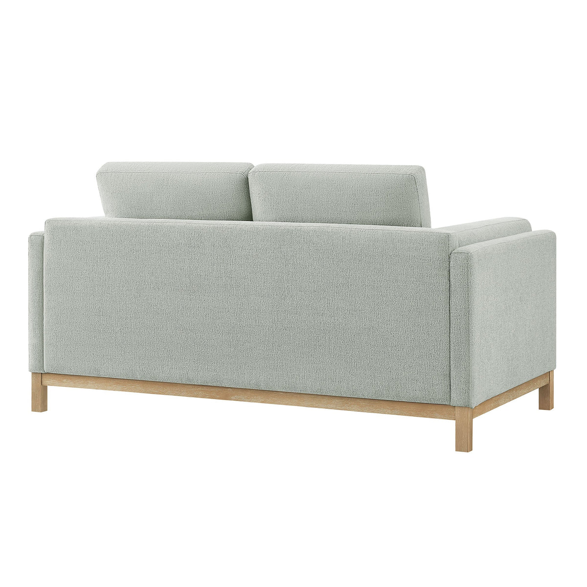 Roscoe 63 Inch Fabric Loveseat by Modway, light gray textured fabric, wooden legs on Tampa Home & Garden Store