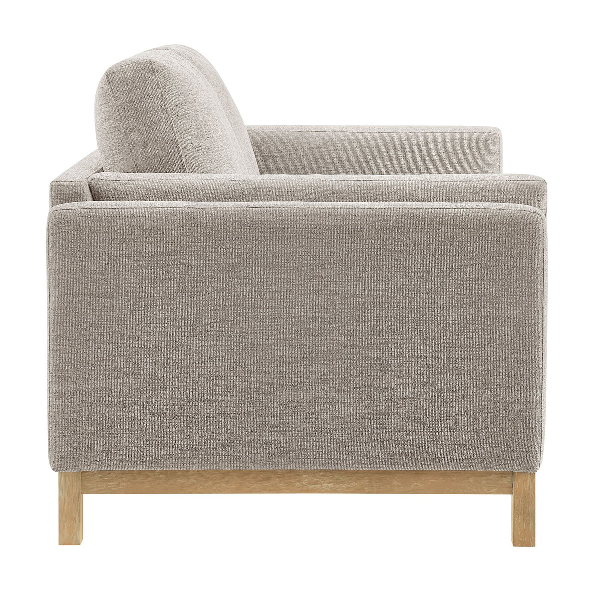 Roscoe 63 Inch Fabric Loveseat in neutral woven upholstery, HouseOfZazla living room furniture on Tampa Home & Garden Store