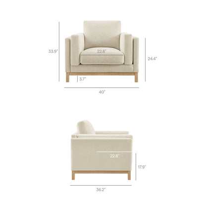 Modern Roscoe Chenille and Accent Armchair
