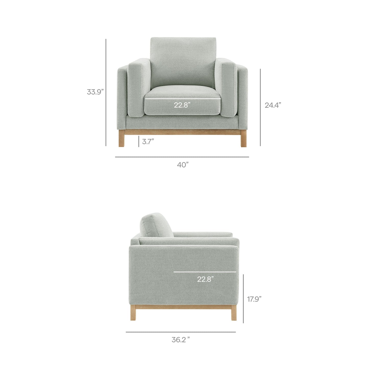 Modern Roscoe Chenille and Accent Armchair