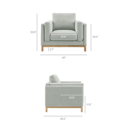 Modern Roscoe Chenille and Accent Armchair