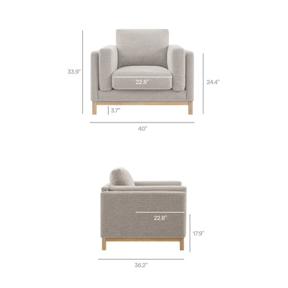 Modern Roscoe Chenille and Accent Armchair