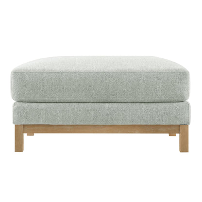 Roscoe Fabric Ottoman by Modway, light gray fabric with wood base on Tampa Home & Garden Store