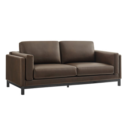 Roscoe 81 Inch Vegan Leather Sofa for the Living