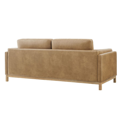Roscoe 81 Inch Vegan Leather Sofa for the Living