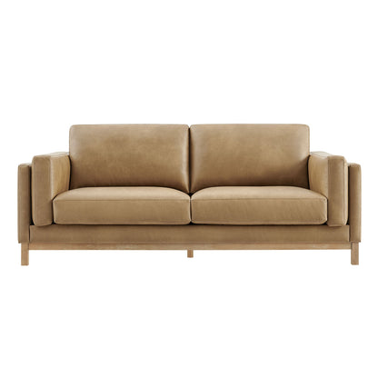 Roscoe 81 Inch Vegan Leather Sofa for the Living