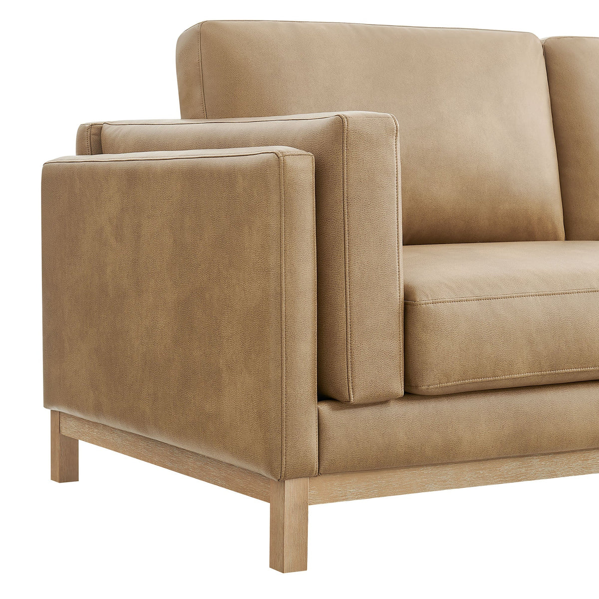 Roscoe 81 Inch Vegan Leather Sofa for the Living