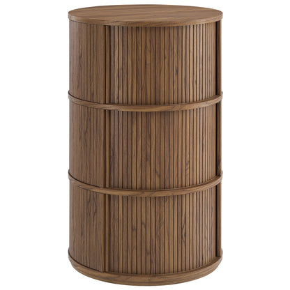 Clement Round Pedestal Table with Sliding Doors