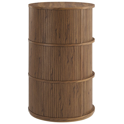 Clement Round Pedestal Table with Sliding Doors
