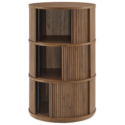 Clement Round Pedestal Table with Sliding Doors