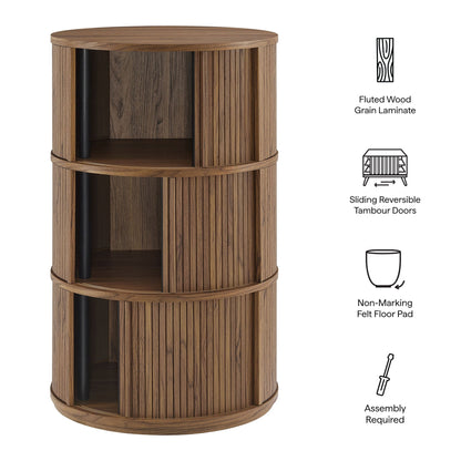 Clement Round Pedestal Table with Sliding Doors