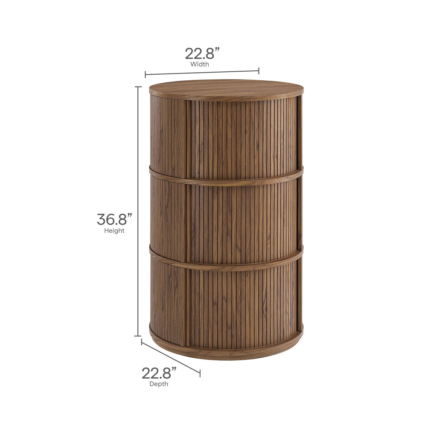 Clement Round Pedestal Table with Sliding Doors