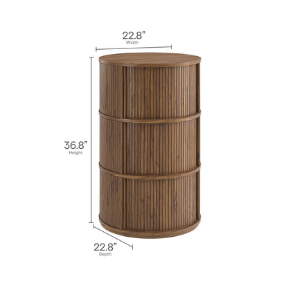 Clement Round Pedestal Table with Sliding Doors