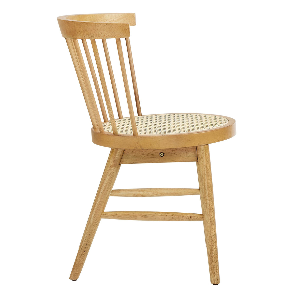 Lykke curved spindle back dining chairs set of 2 in natural wood with cane seat by Modway on Tampa Home & Garden Store