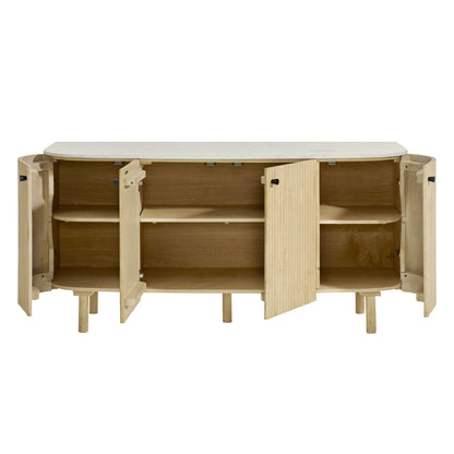 Caldera 60in curved solid wood and marble sideboard by Modway, living room storage on Tampa Home & Garden Store
