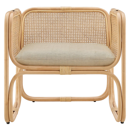 Ellis Natural Rattan Accent Armchair by Modway