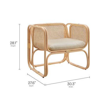 Ellis Natural Rattan Accent Armchair by Modway