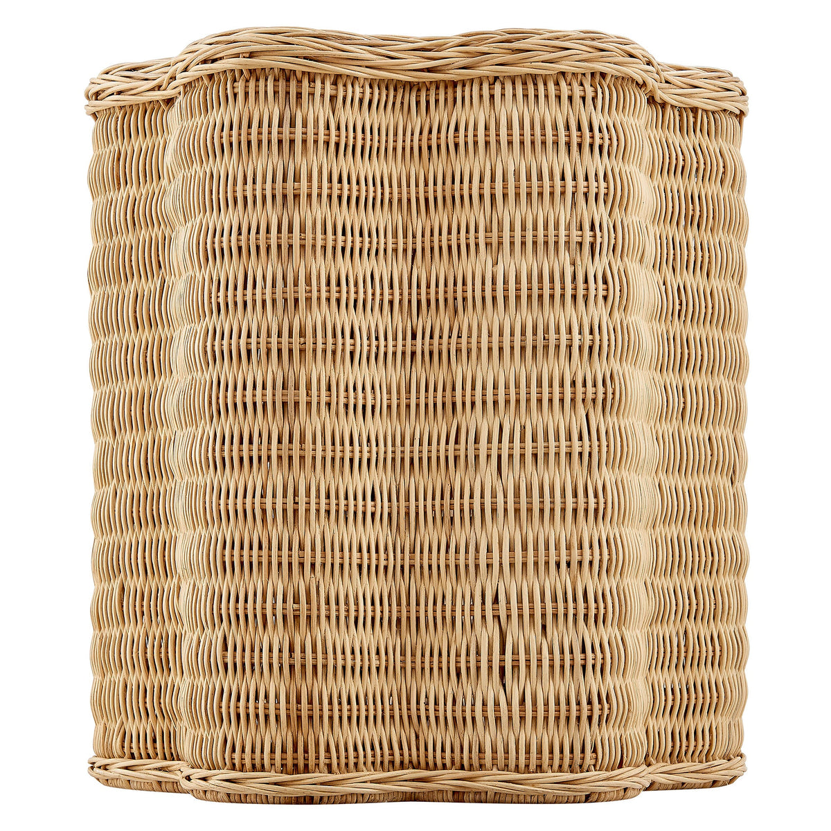 Erika Scalloped Natural Rattan Side Table by Modway, natural woven rattan on Tampa Home & Garden Store