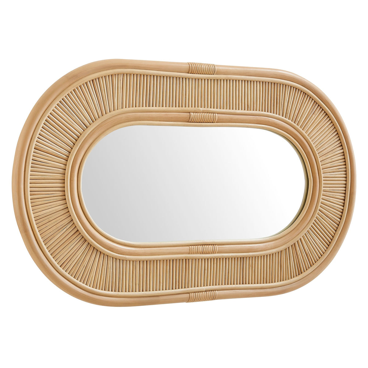 Sovana Oval Rattan Wall Mirror natural rattan frame by HouseOfZazla on Tampa Home & Garden Store