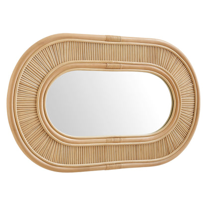 Sovana Oval Rattan Wall Mirror natural rattan frame by HouseOfZazla on Tampa Home & Garden Store