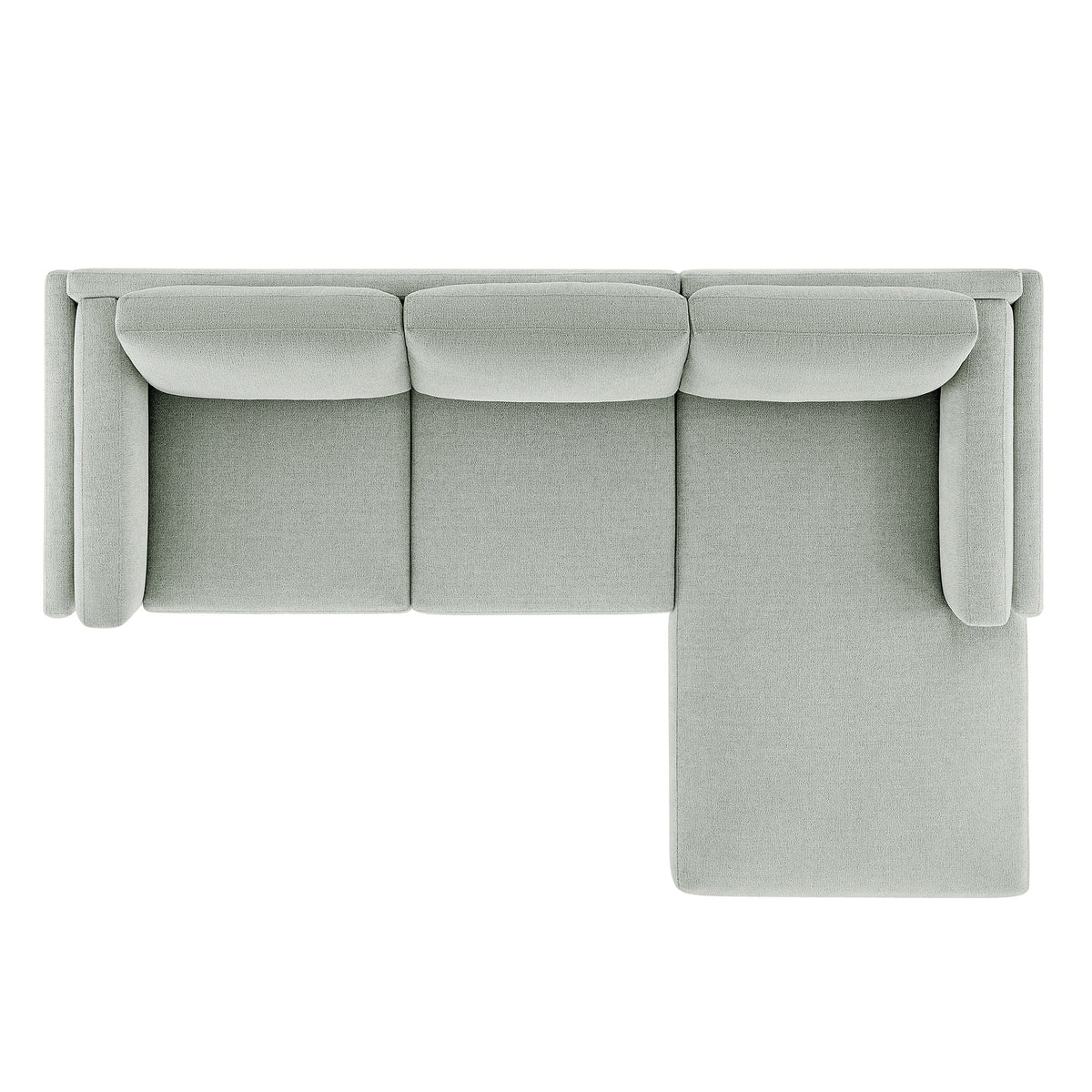 Roscoe Right-Facing Fabric Sectional Sofa with Chaise in light gray fabric by Modway on Tampa Home & Garden Store