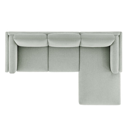 Roscoe Right-Facing Fabric Sectional Sofa with Chaise in light gray fabric by Modway on Tampa Home & Garden Store