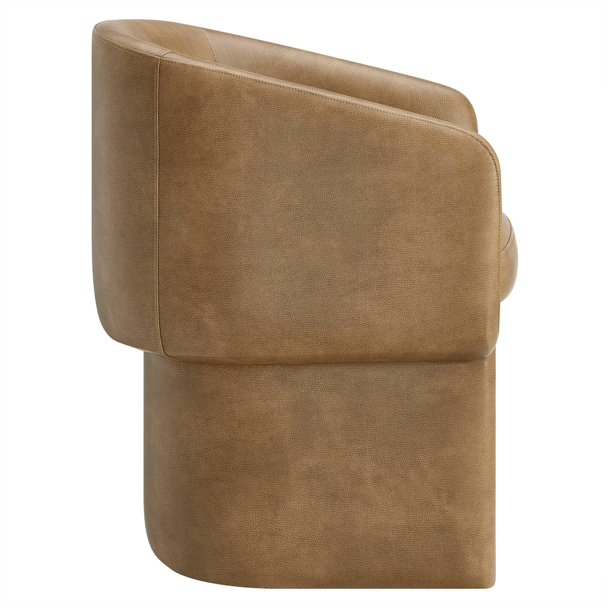Verity Barrel Back vegan leather dining chair in tan by HouseOfZazla on Tampa Home & Garden Store