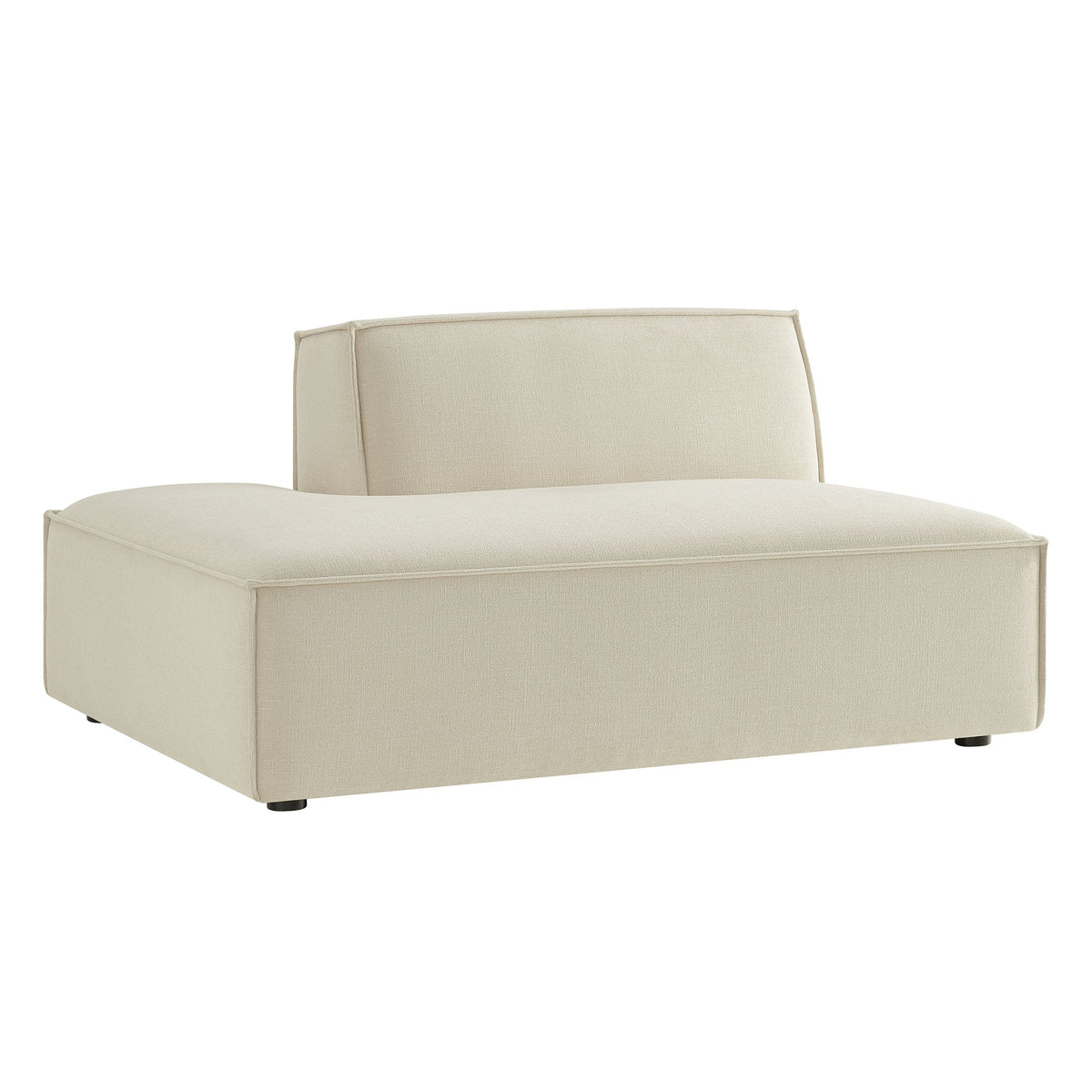 Beige performance-fabric left-facing armless modular chaise by Modway on Tampa Home & Garden Store