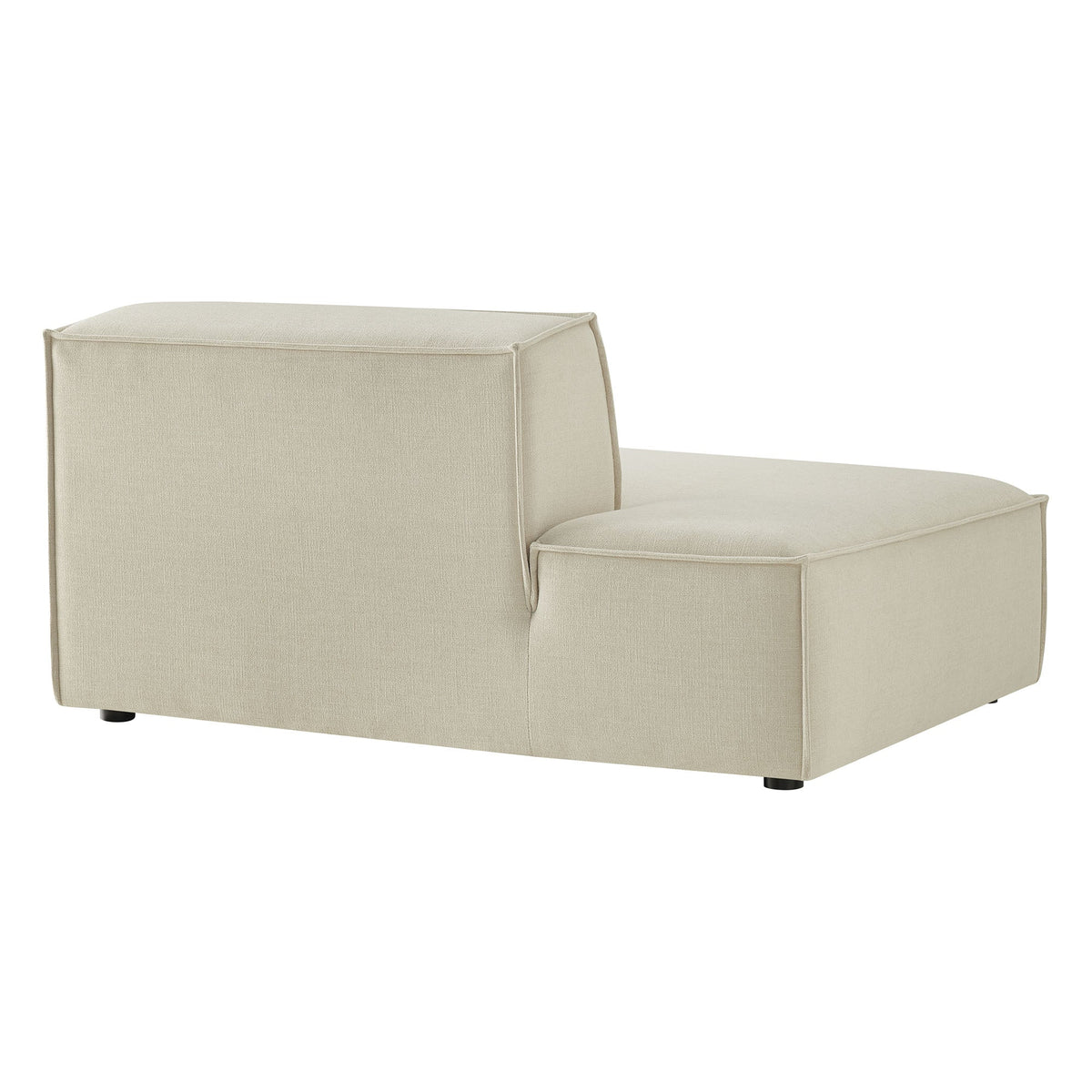 Beige left-facing armless modular chaise in Restore Performance Fabric by Modway on Tampa Home & Garden Store