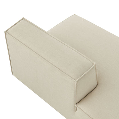 Beige performance fabric upholstered left-facing armless modular chaise from Modway on Tampa Home & Garden Store