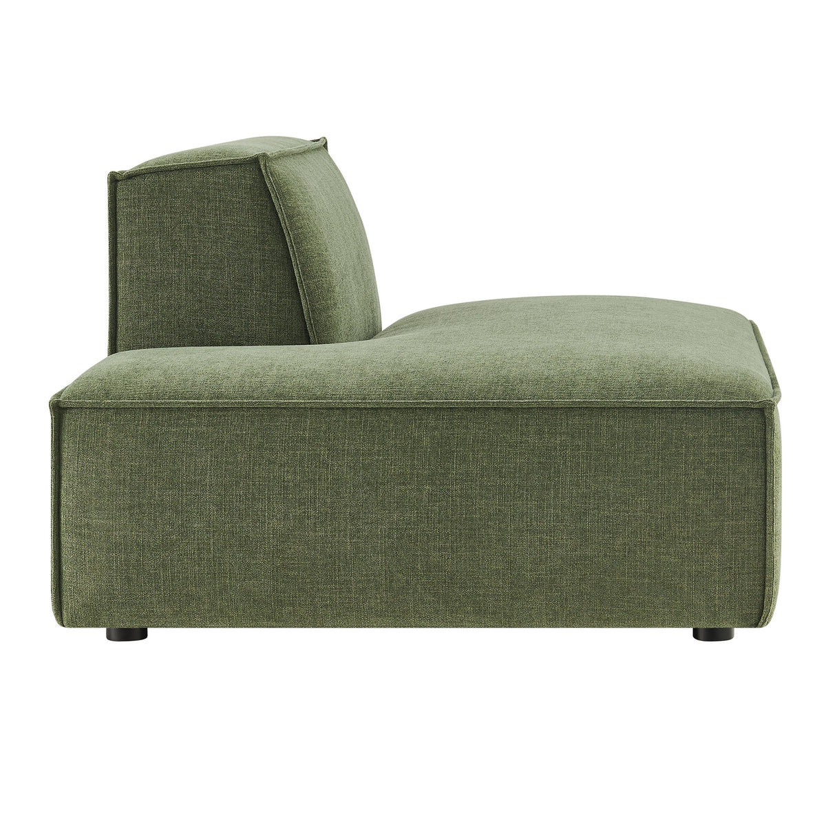 Left-facing armless modular chaise in green performance fabric by HouseOfZazla on Tampa Home & Garden Store