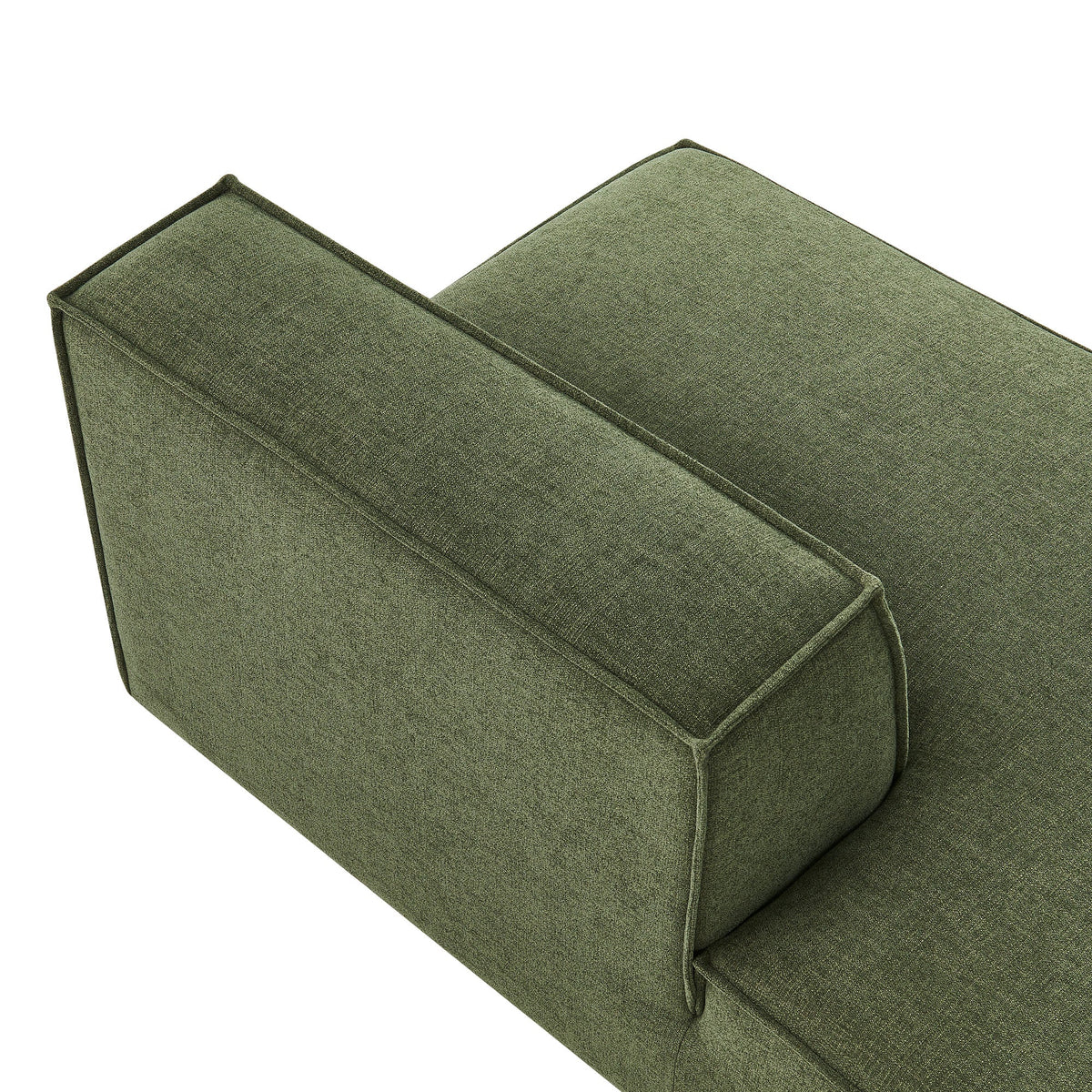 Modular left-facing armless chaise in green Restore Performance fabric by Modway, HouseOfZazla on Tampa Home & Garden Store