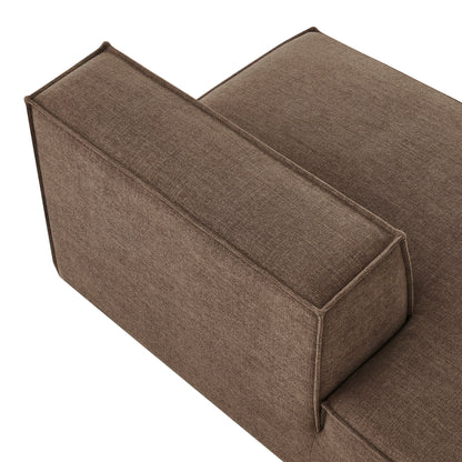 Restore Performance Fabric left-facing armless modular chaise in brown by HouseOfZazla on Tampa Home & Garden Store