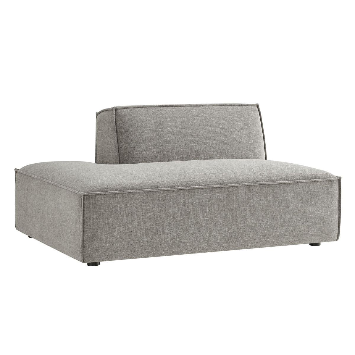 Left-facing armless modular chaise in gray performance fabric by HouseOfZazla on Tampa Home & Garden Store
