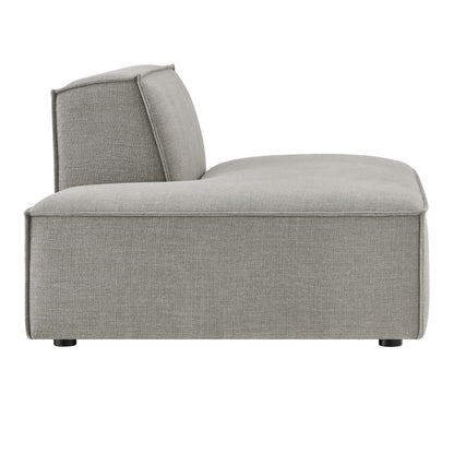Left-facing armless modular chaise in light gray performance fabric by HouseOfZazla on Tampa Home & Garden Store