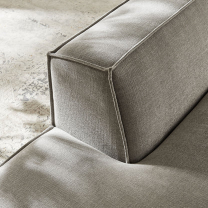 Modular left-facing armless chaise sofa in gray Restore Performance fabric by Modway on Tampa Home & Garden Store