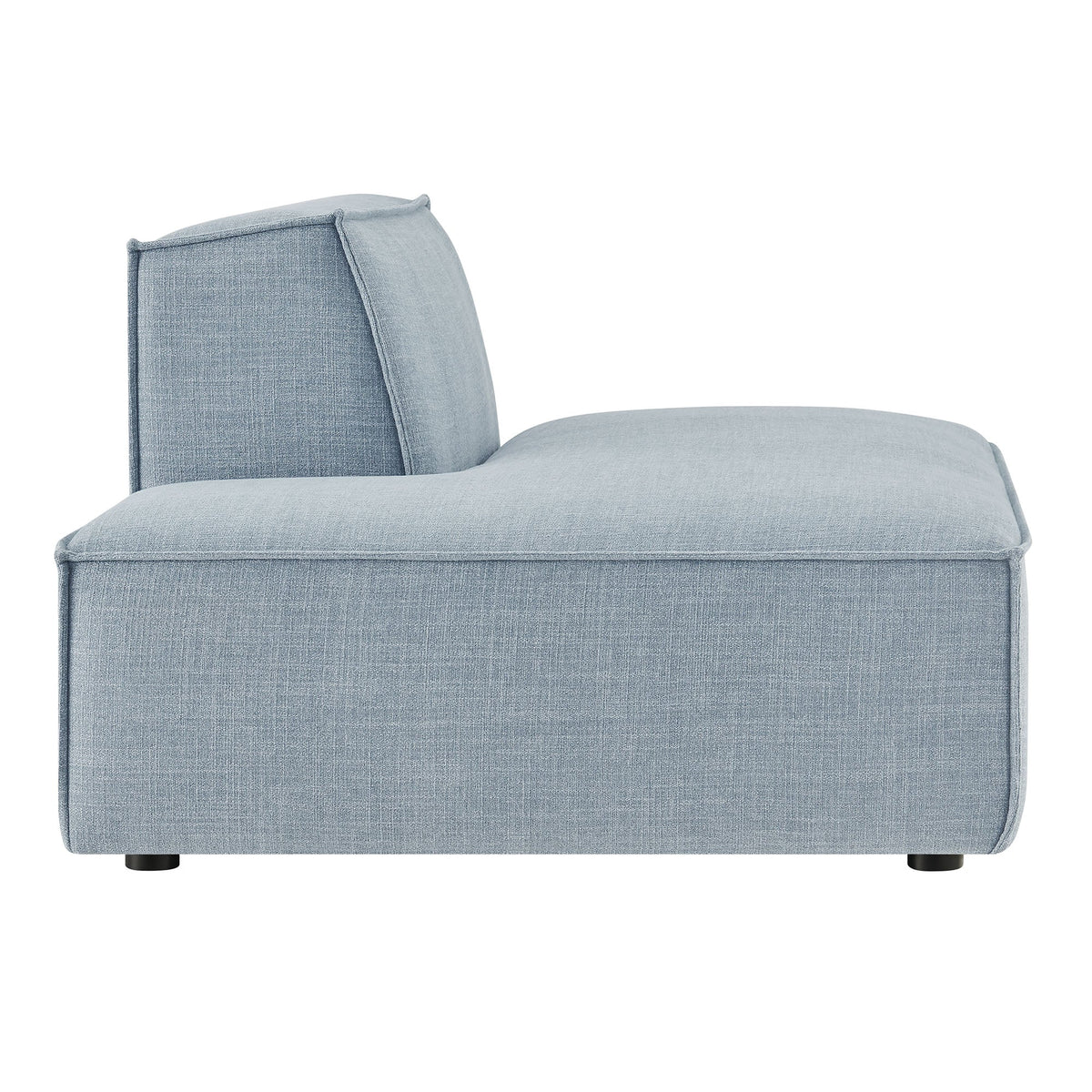 Restore Performance Fabric upholstered left-facing armless chaise in light blue denim by Modway on Tampa Home & Garden Store