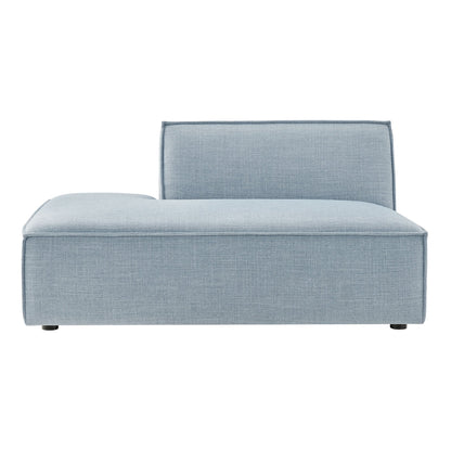 Left-facing modular fabric chaise by Modway in light blue-gray Restore Performance fabric on Tampa Home & Garden Store