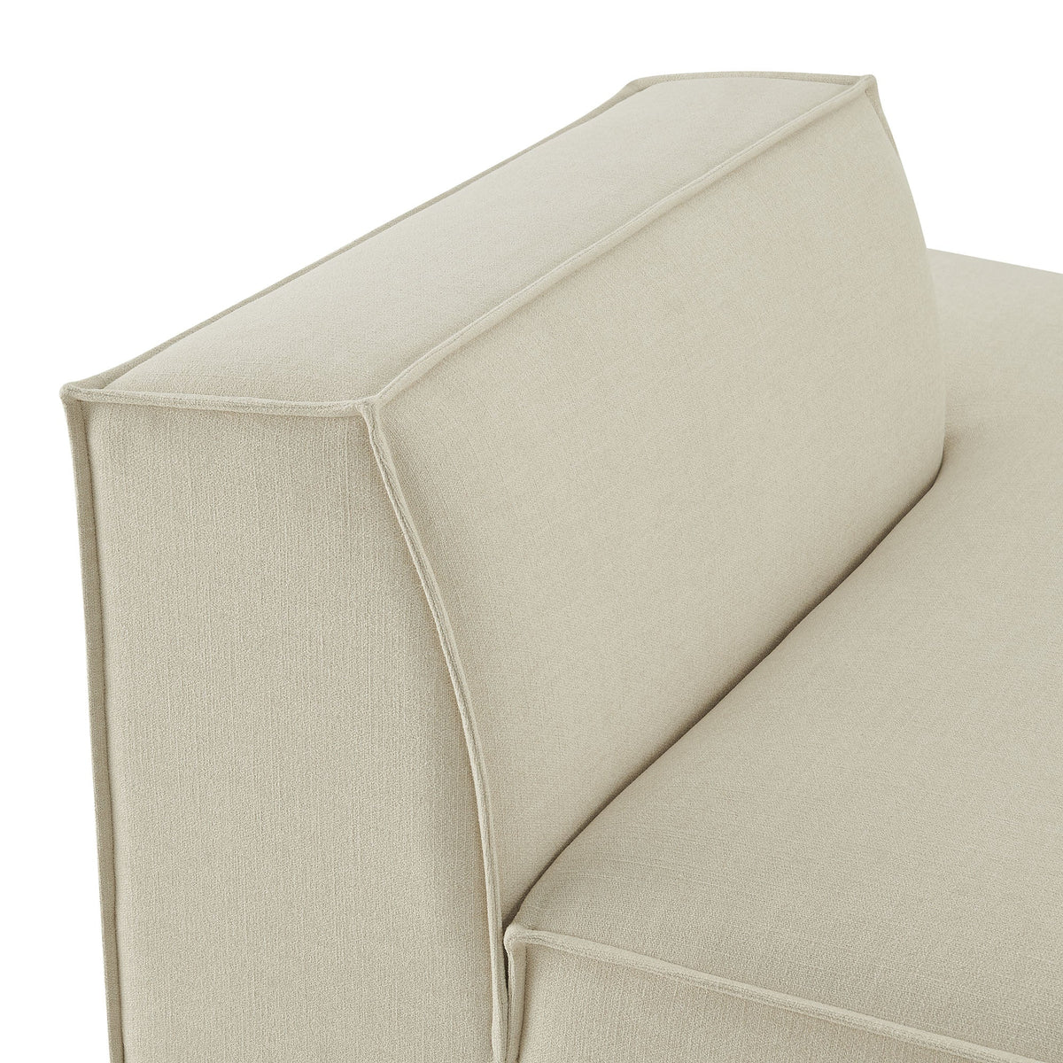 Right-facing armless modular chaise in beige performance fabric by HouseOfZazla on Tampa Home & Garden Store