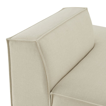 Right-facing armless modular chaise in beige performance fabric by HouseOfZazla on Tampa Home & Garden Store