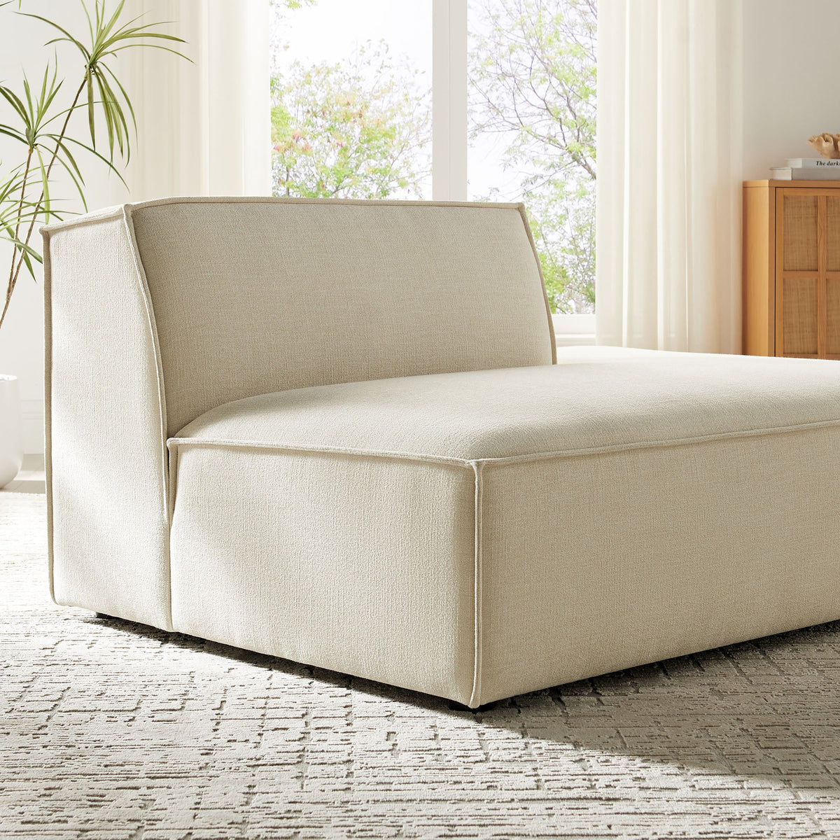 Right-facing armless modular chaise in Restore Performance Fabric by Modway on Tampa Home & Garden Store