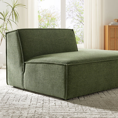 Modway Restore right-facing armless modular chaise in forest green performance fabric on Tampa Home & Garden Store