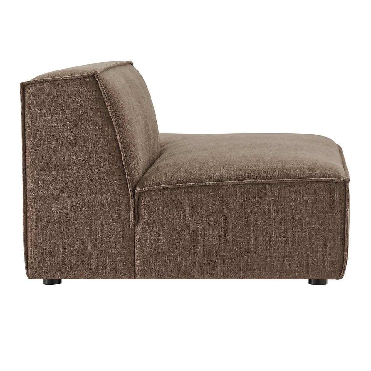 Modway Restore performance fabric right-facing armless modular chaise in brown upholstery on Tampa Home & Garden Store