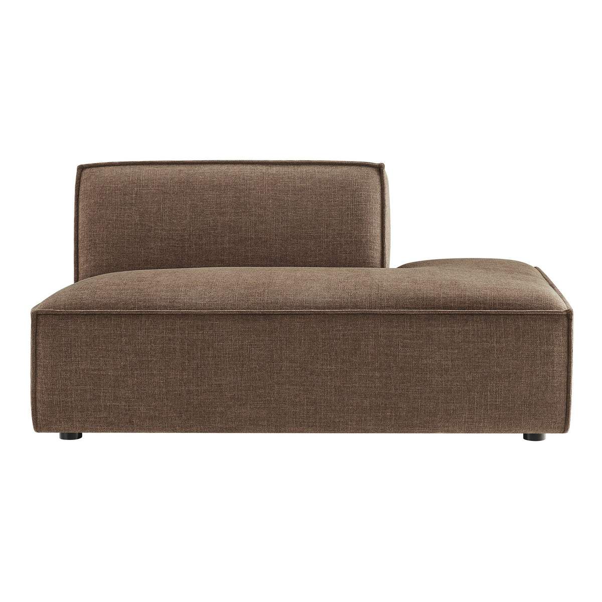 Restore Performance Fabric Right-Facing Armless Modular Chaise in brown fabric by Modway on Tampa Home & Garden Store