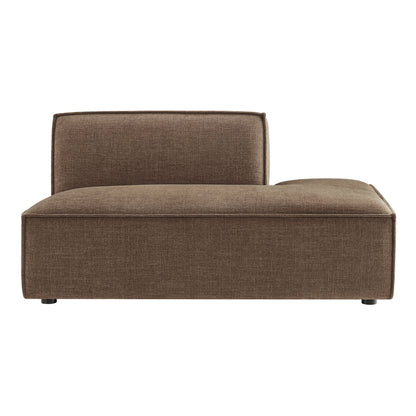 Restore Performance Fabric Right-Facing Armless Modular Chaise in brown fabric by Modway on Tampa Home & Garden Store