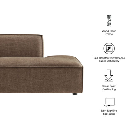 Modular right-facing armless chaise sofa in brown Restore Performance fabric by Modway on Tampa Home & Garden Store