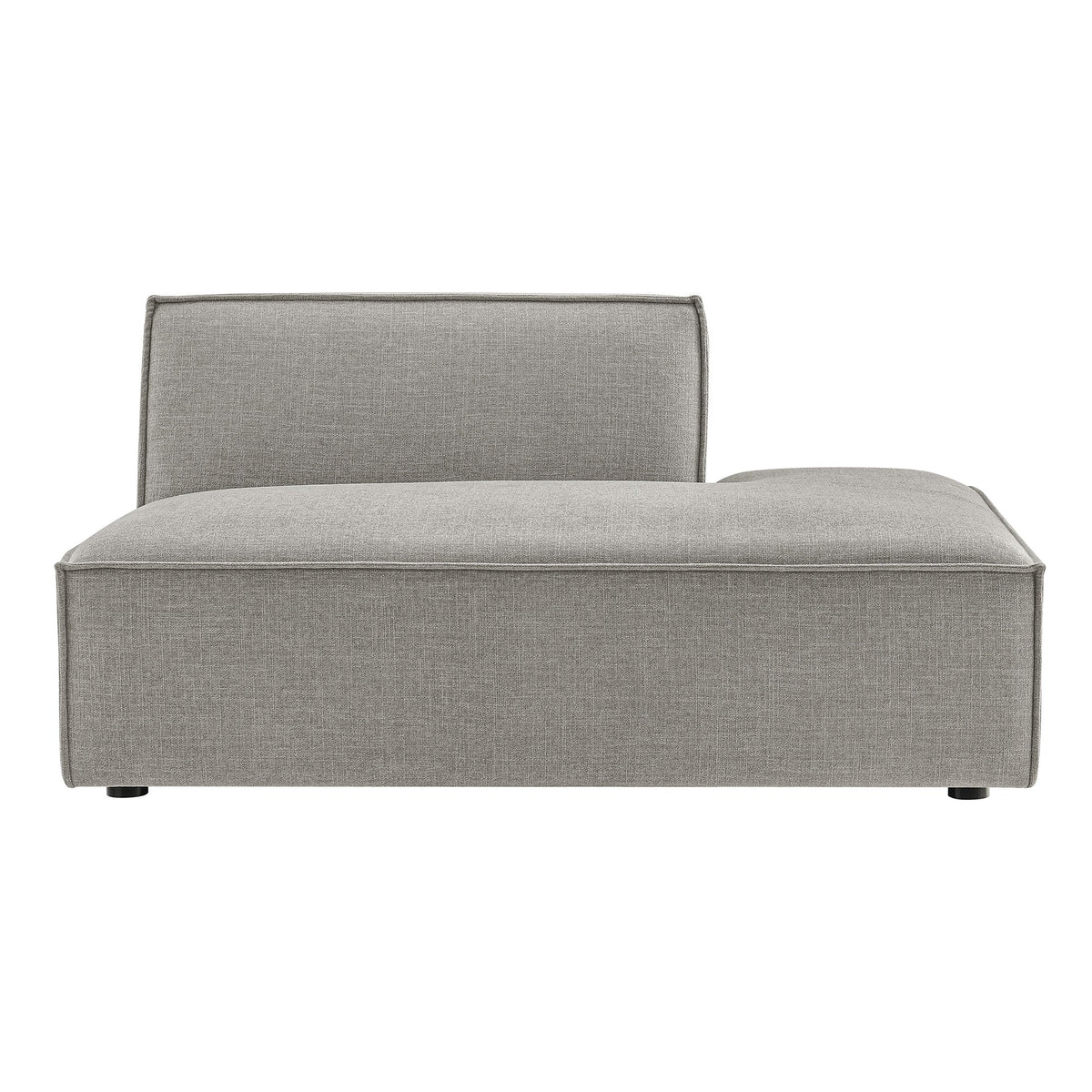 Right-facing armless modular chaise in gray Restore performance fabric by Modway on Tampa Home & Garden Store
