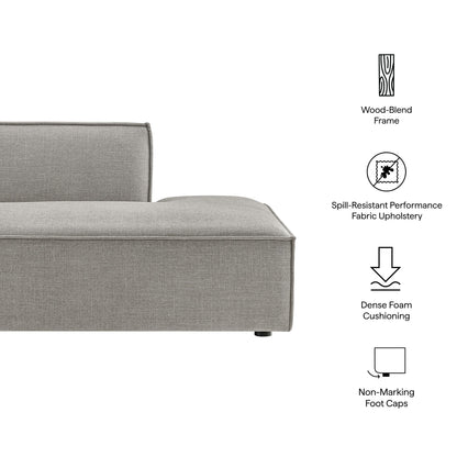 Restore Performance Fabric Upholstered Right-Facing Armless Modular Chaise, gray fabric on Tampa Home & Garden Store
