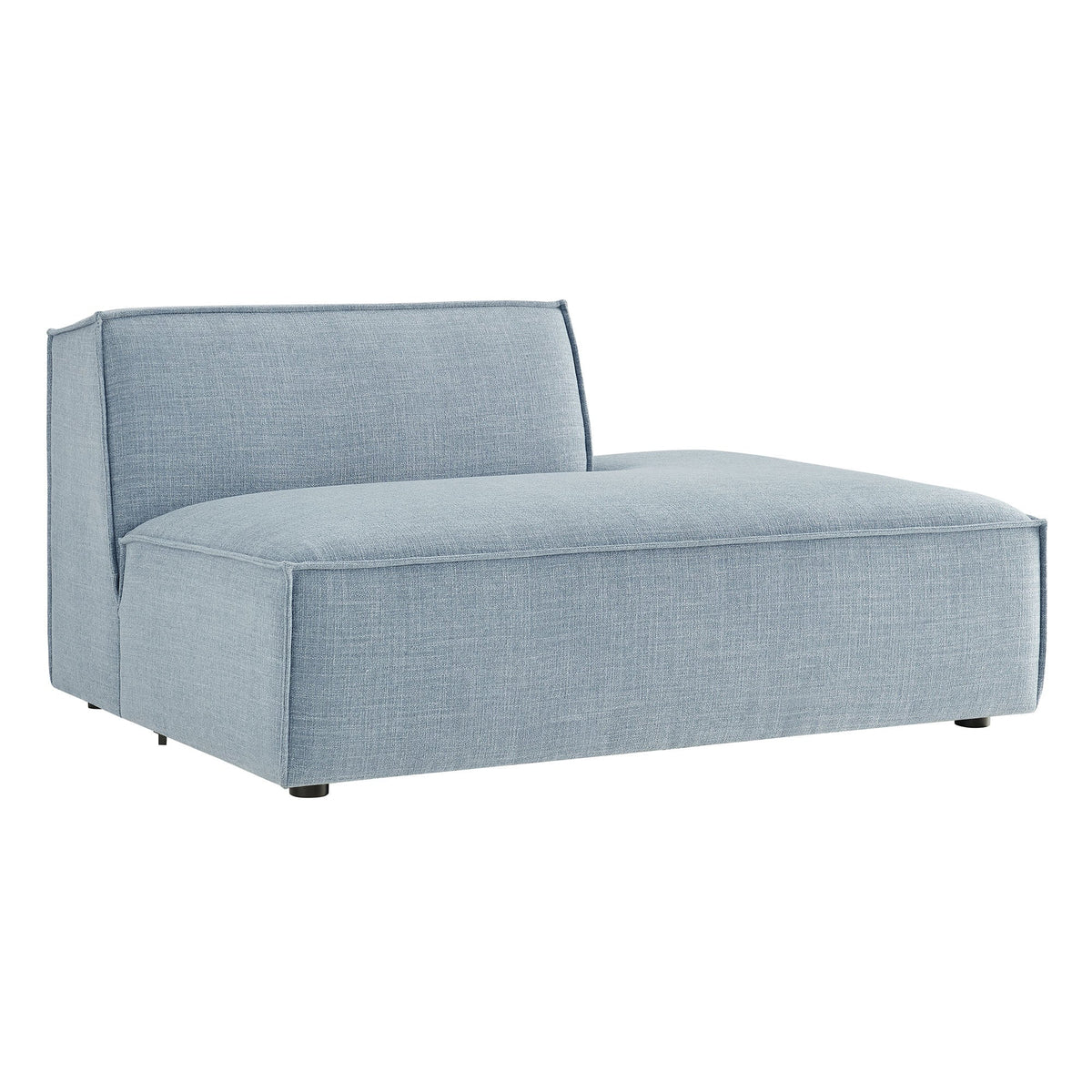 Modular right-facing armless chaise sofa in blue Restore fabric by HouseOfZazla on Tampa Home & Garden Store